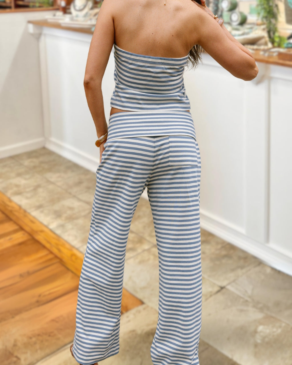 Minimalist Striped Trousers