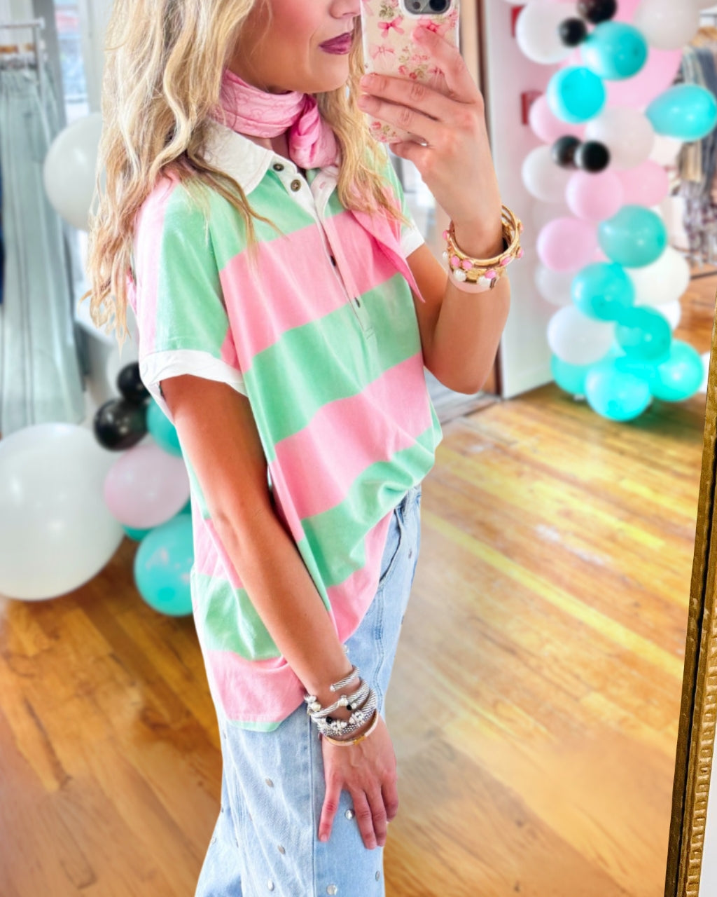 Stylish Color-Block Striped Top