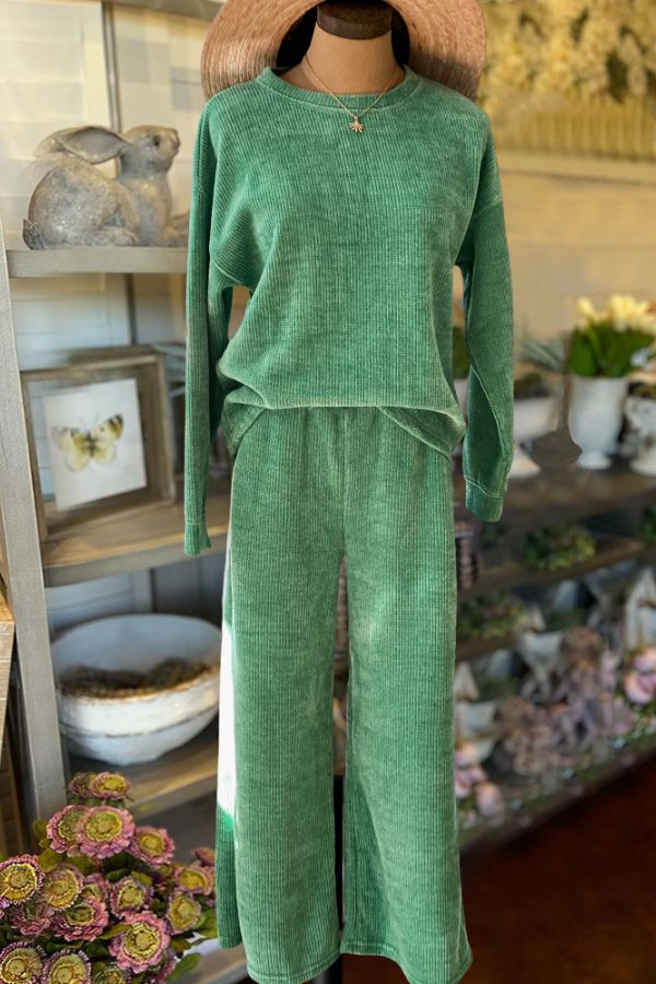Chenille Long Sleeve Travel Set