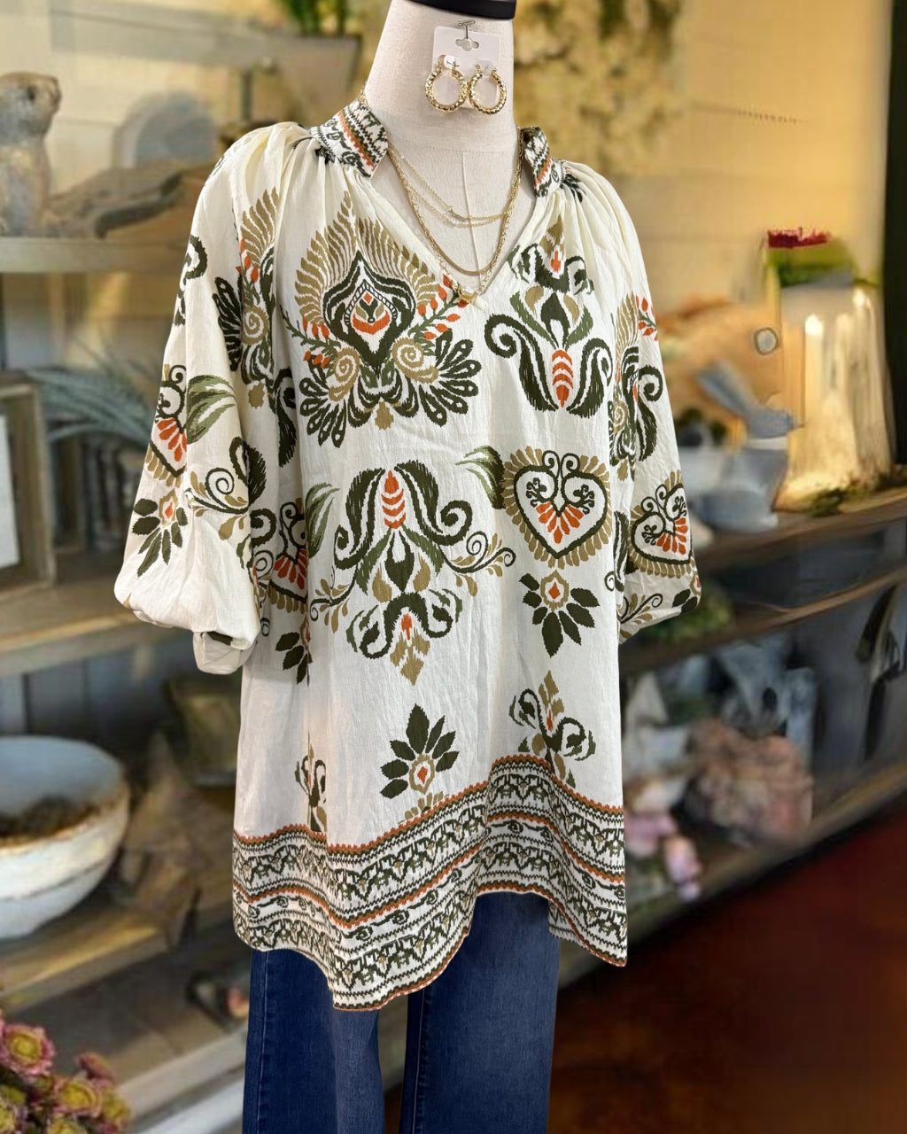 Oversized Retro Floral Top