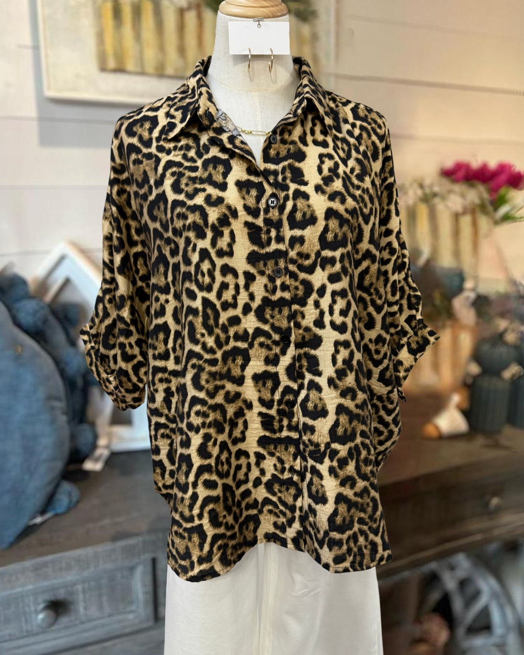 Stylish Leopard Print Shirt