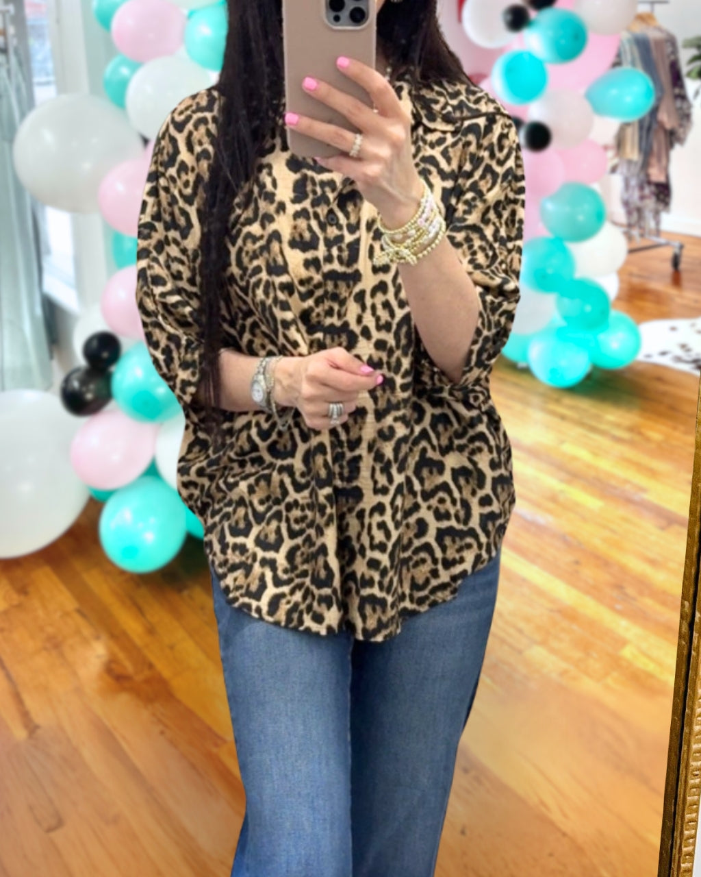 Stylish Leopard Print Shirt