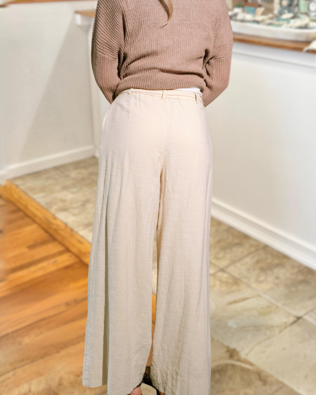 Cotton Linen Wide-leg Pants